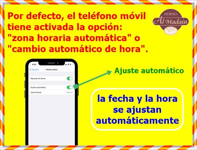 el móvil cambia la hora automáticamente
