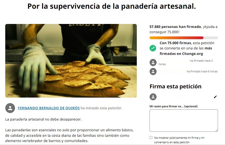 por la supervivencia de la panadería artesanal