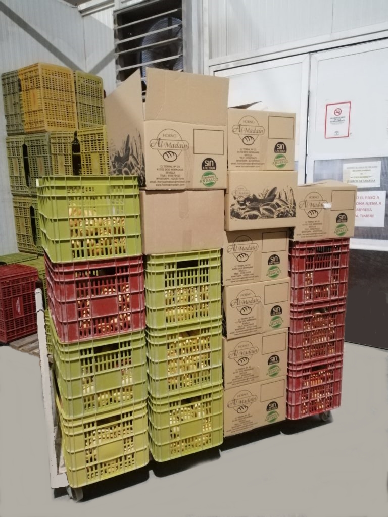 preparación de pedidos pan