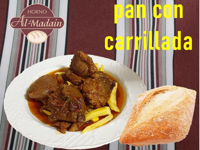pan con carrillada ibérica
