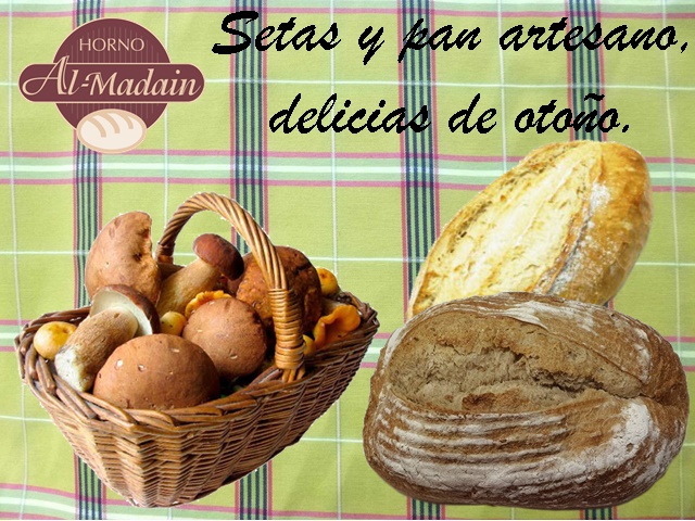setas y pan artesano