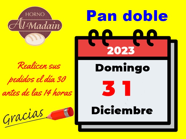 pan doble 31 de diciembre