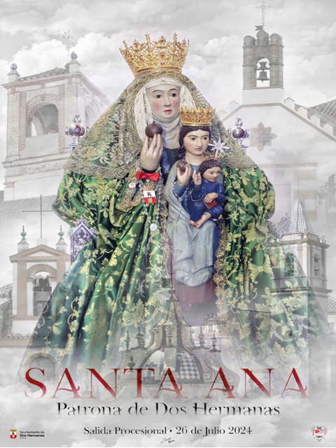 cartel velaíta Santa Ana 2024 de Dos Hermanas